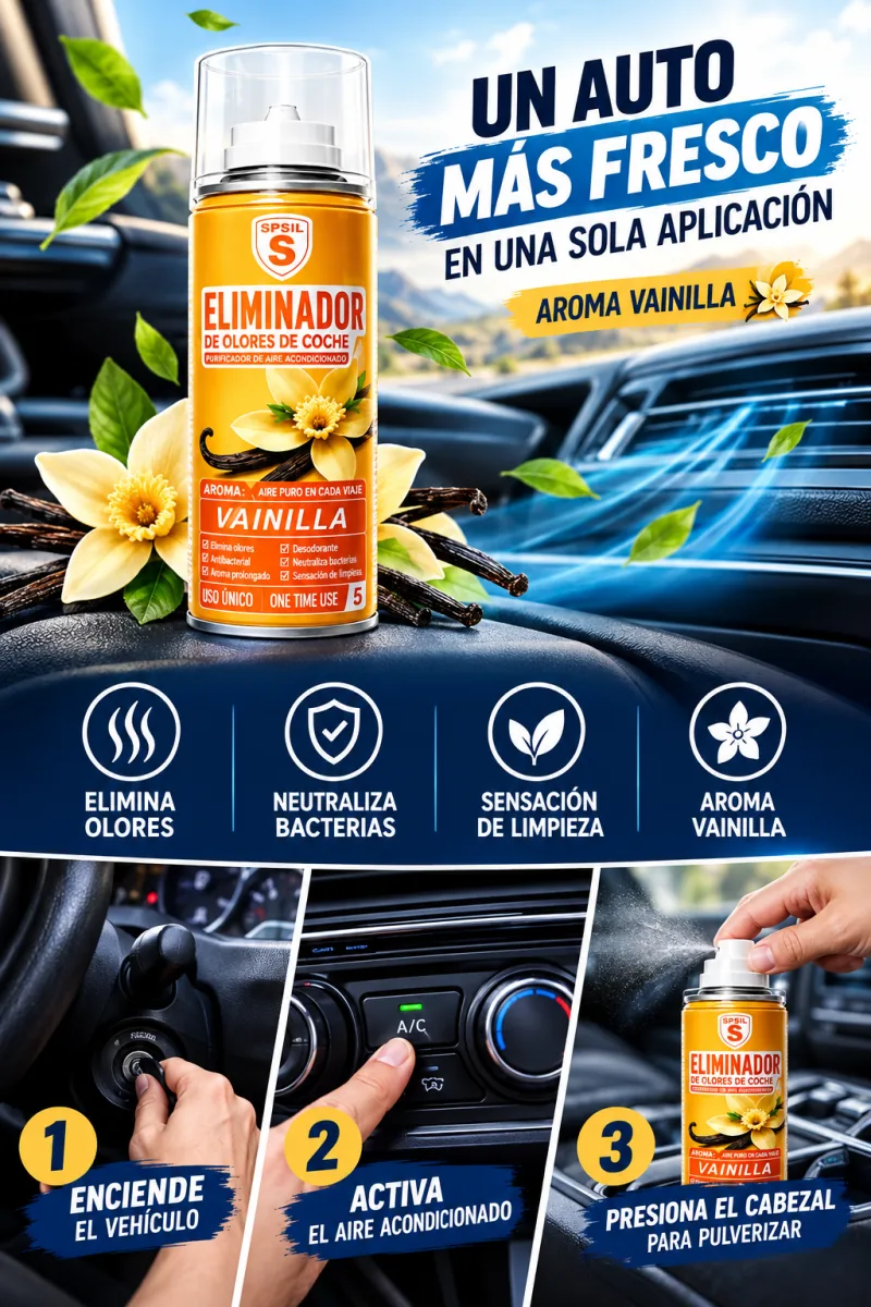 ELIMINADOR DE OLORES AUTO FRESH · Modo de uso
