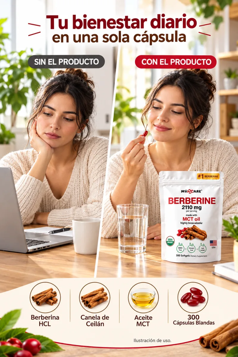 Comparación ilustrativa del uso del producto